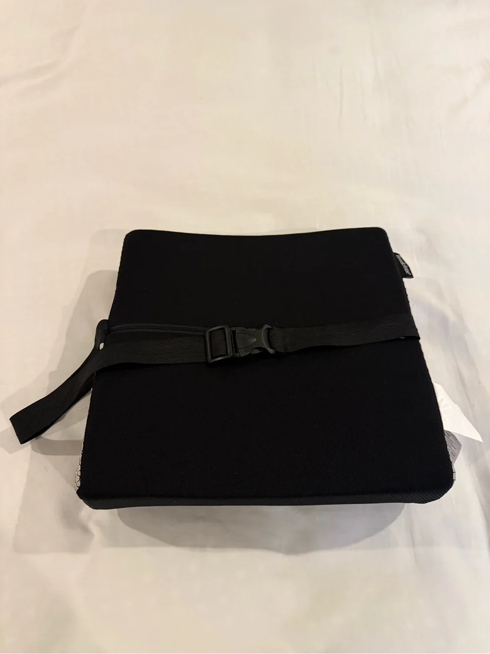 Brookstone Black Lumbar Support Cushion for Comfort